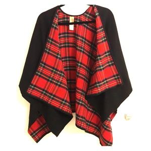 Burberry Plaid Reversible Poncho
